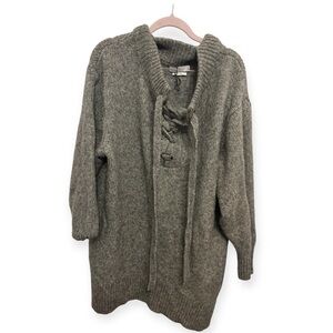 Zara Gray Knit Cardigan Sweater